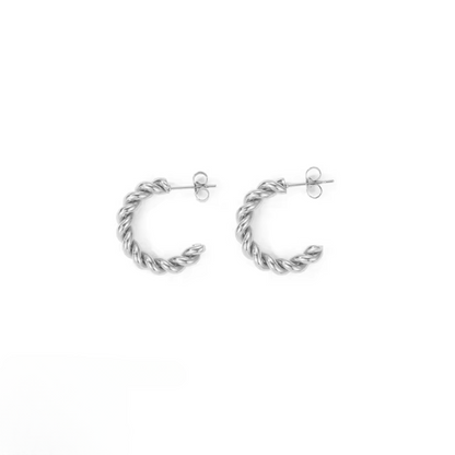 Fiona Vintage Spiral Twist Hoop Earrings