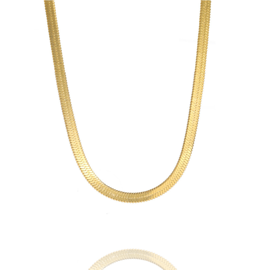 Eva 3 MM Flat Snake Chain Necklace