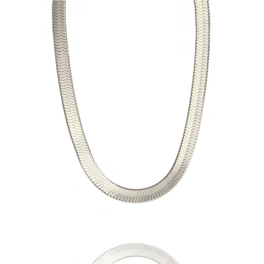 Eva 4MM Flat Snake Chain Necklace