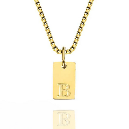 Brielle Engraved Initial Necklace