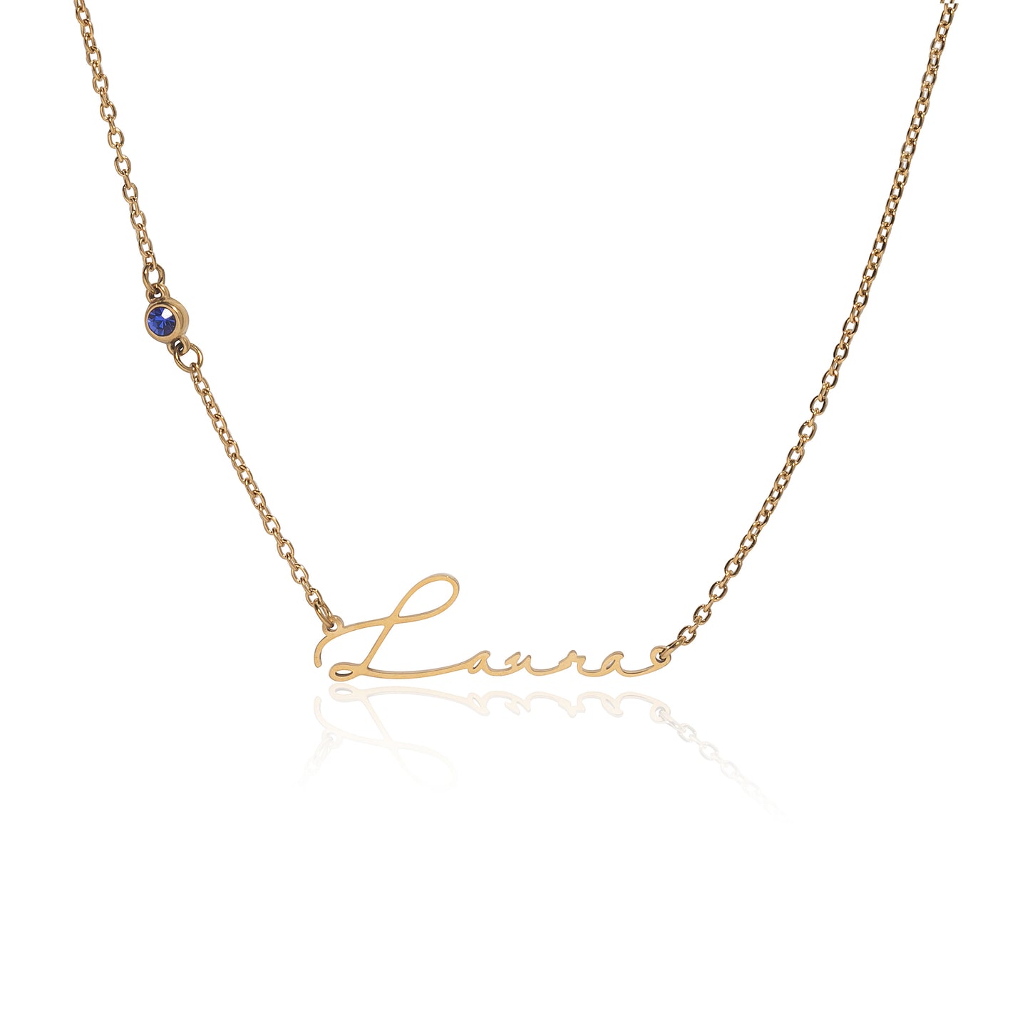 Harper Birthstone Personalized Name Necklace