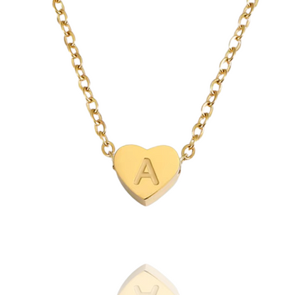 Heart Initial Necklace