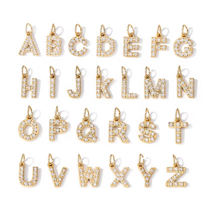 Audrey Rhinestone Initial Necklace