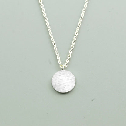 Minimal Disc Coin Pendant Necklace