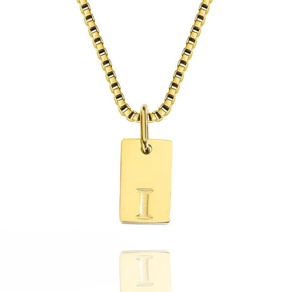 Brielle Engraved Initial Necklace