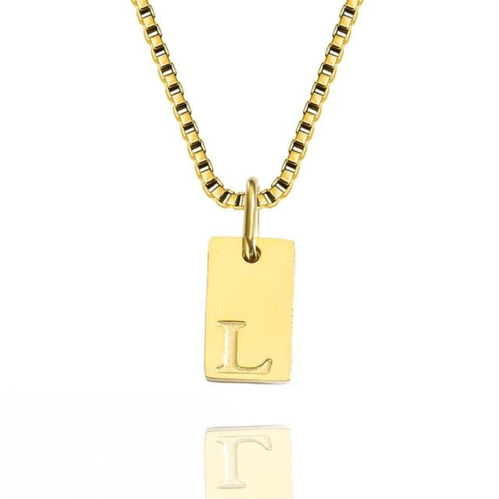 Brielle Engraved Initial Necklace