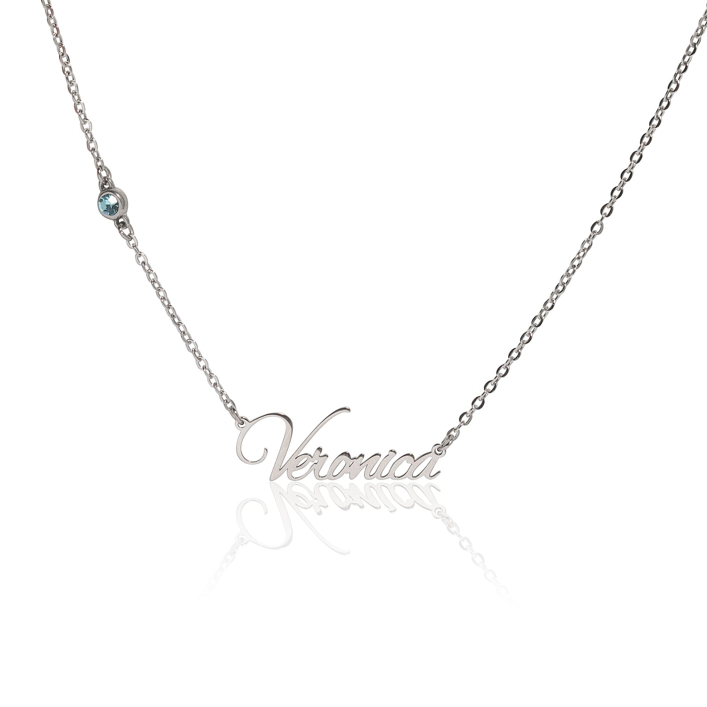 Harper Birthstone Personalized Name Necklace