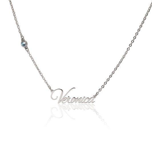 Harper Birthstone Personalized Name Necklace