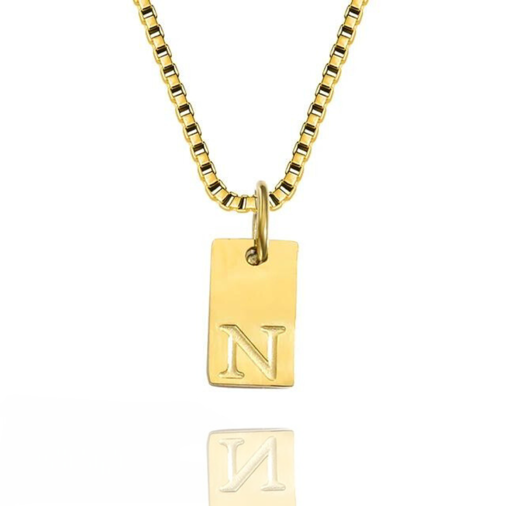 Brielle Engraved Initial Necklace