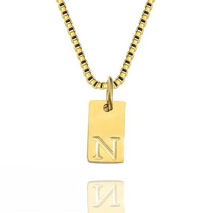 Brielle Engraved Initial Necklace