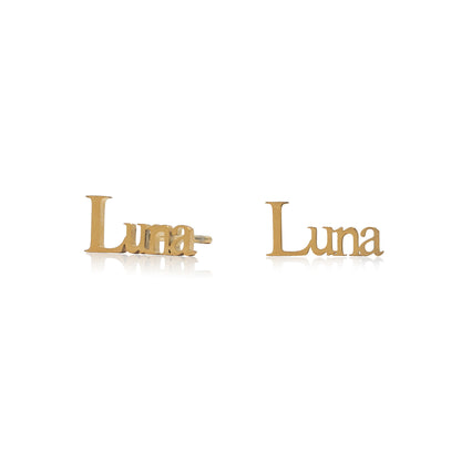 Willow Personalized Name Stud Earrings