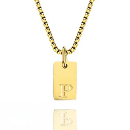 Brielle Engraved Initial Necklace