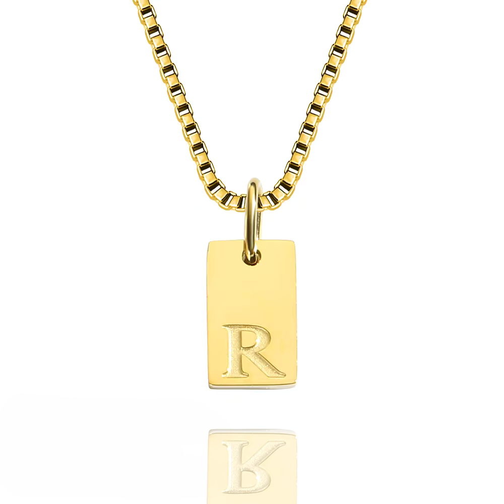 Brielle Engraved Initial Necklace