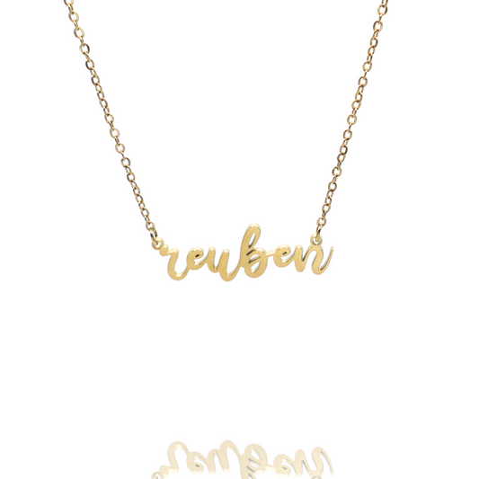 'reuben' Sideway Name Necklace