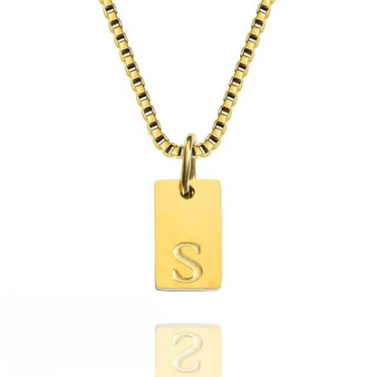 Brielle Engraved Initial Necklace