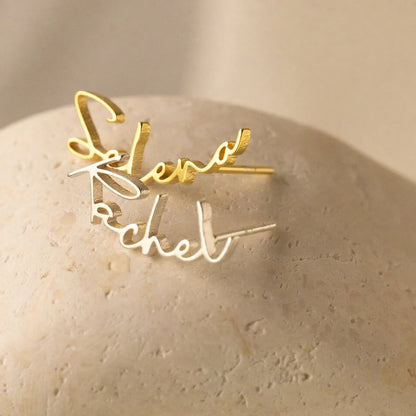 Willow Personalized Name Stud Earrings