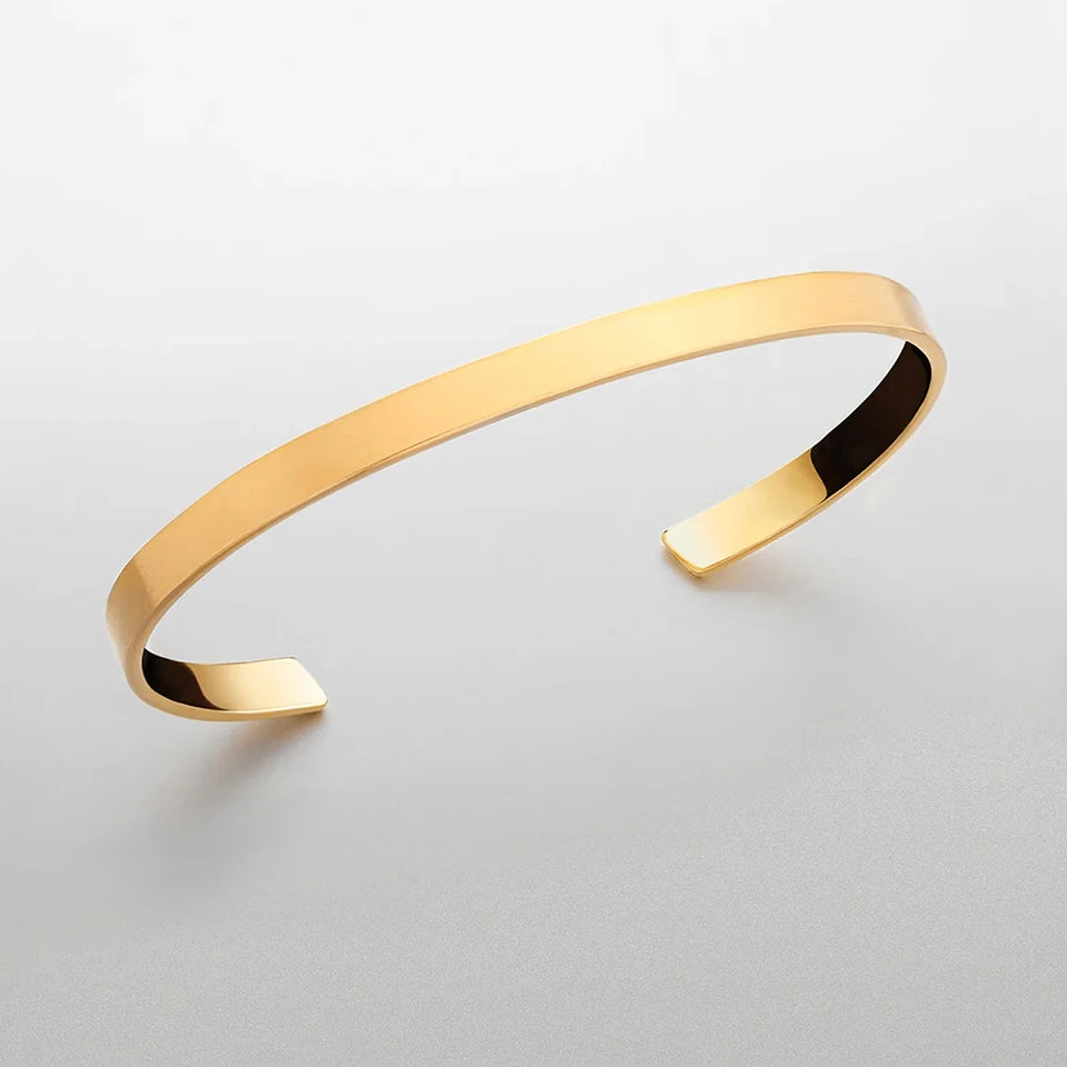 Rosalyn Simple Paragraph Cuff Bracelet