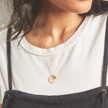 Rae Double Circle Pendant Necklace