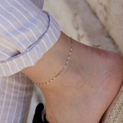 Iris Fish Lips Chain Anklet