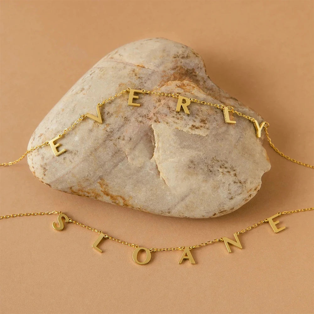 Lux Personalized Letter Name Necklace