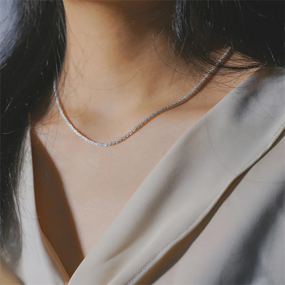 Nova Sparkling Clavicle Choker Necklace