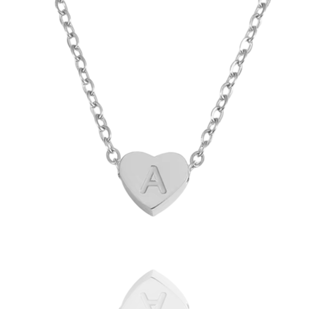 Heart Initial Necklace