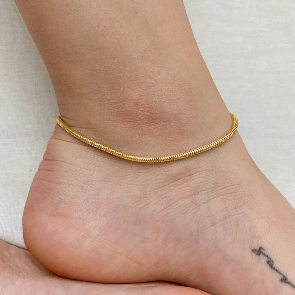 Chloe Round Snake Chain Anklet