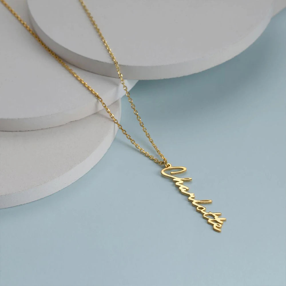 Willow Personalized Vertical Name Necklace