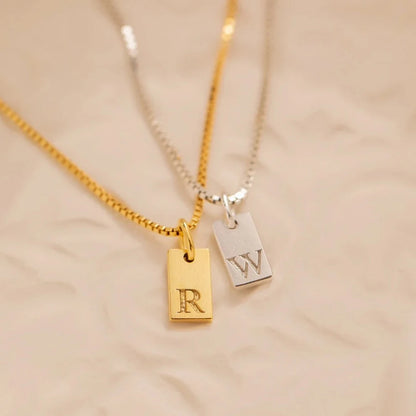 Brielle Engraved Initial Necklace