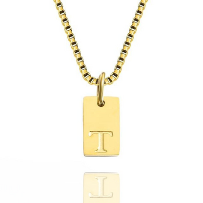 Brielle Engraved Initial Necklace