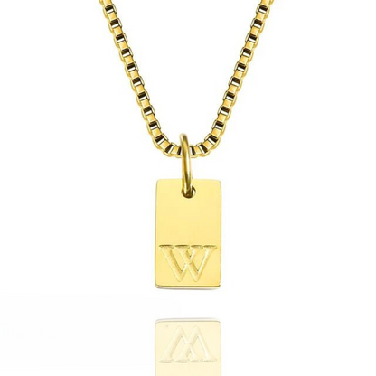 Brielle Engraved Initial Necklace