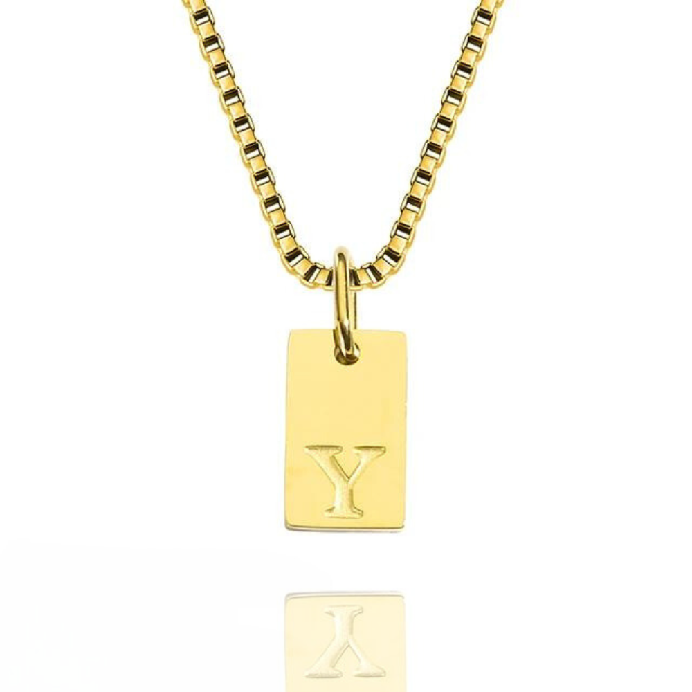 Brielle Engraved Initial Necklace